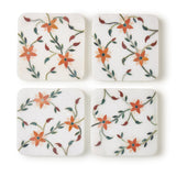 Spring Blossom Marble Coasters, Set of 4 - Sumiye Co