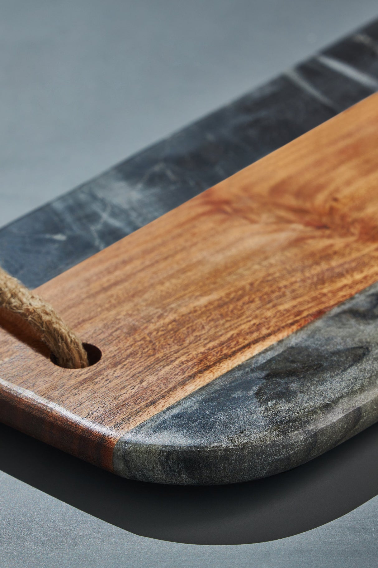 Sulguni Marble & Wood Cutting Board, Grey by GAURI KOHLI - Sumiye Co