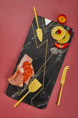 Ambrosia Marble Cheese Board with Knives - Sumiye Co