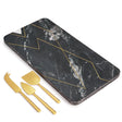 Ambrosia Marble Cheese Board with Knives - Sumiye Co