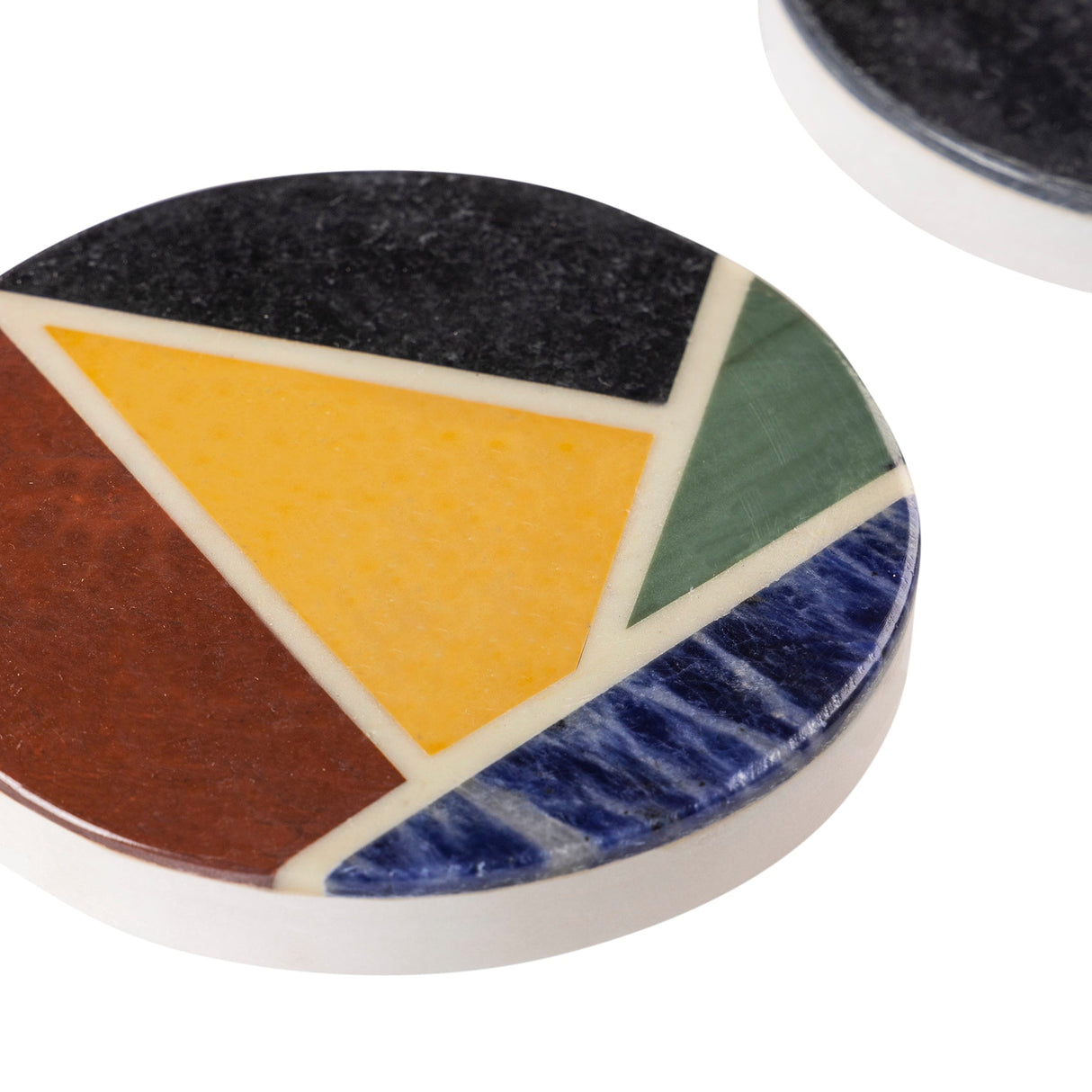 Retro Bennett Marble Coasters, Set of 4 - Sumiye Co