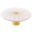 Sunshine Marble Cake Stand 12" ( White & Gold ) - Sumiye Co