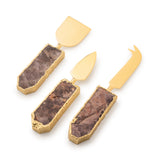 Amethyst Cheese Knives, Set of 3 - Sumiye Co