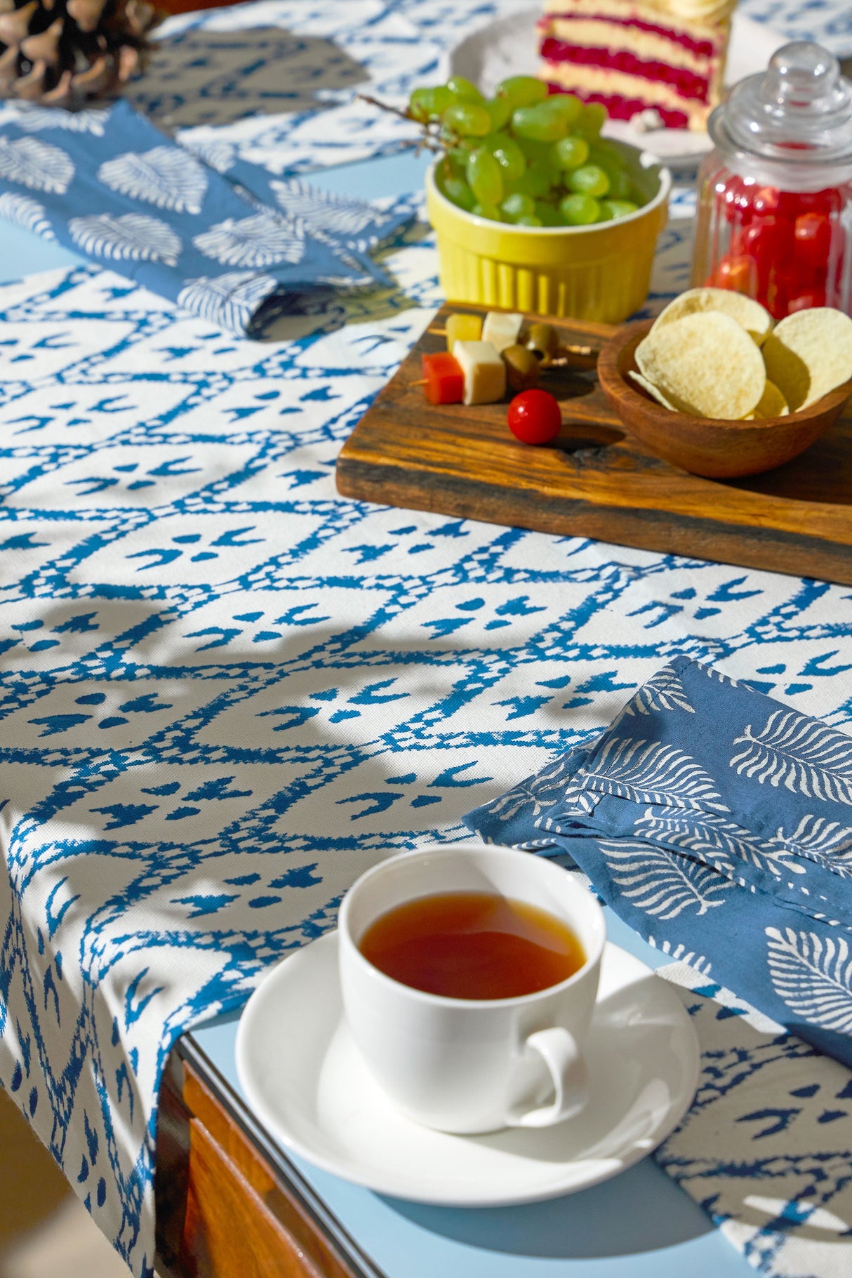 Neemrana Cotton Table Runner, Placemats & Napkins Set - Sumiye Co