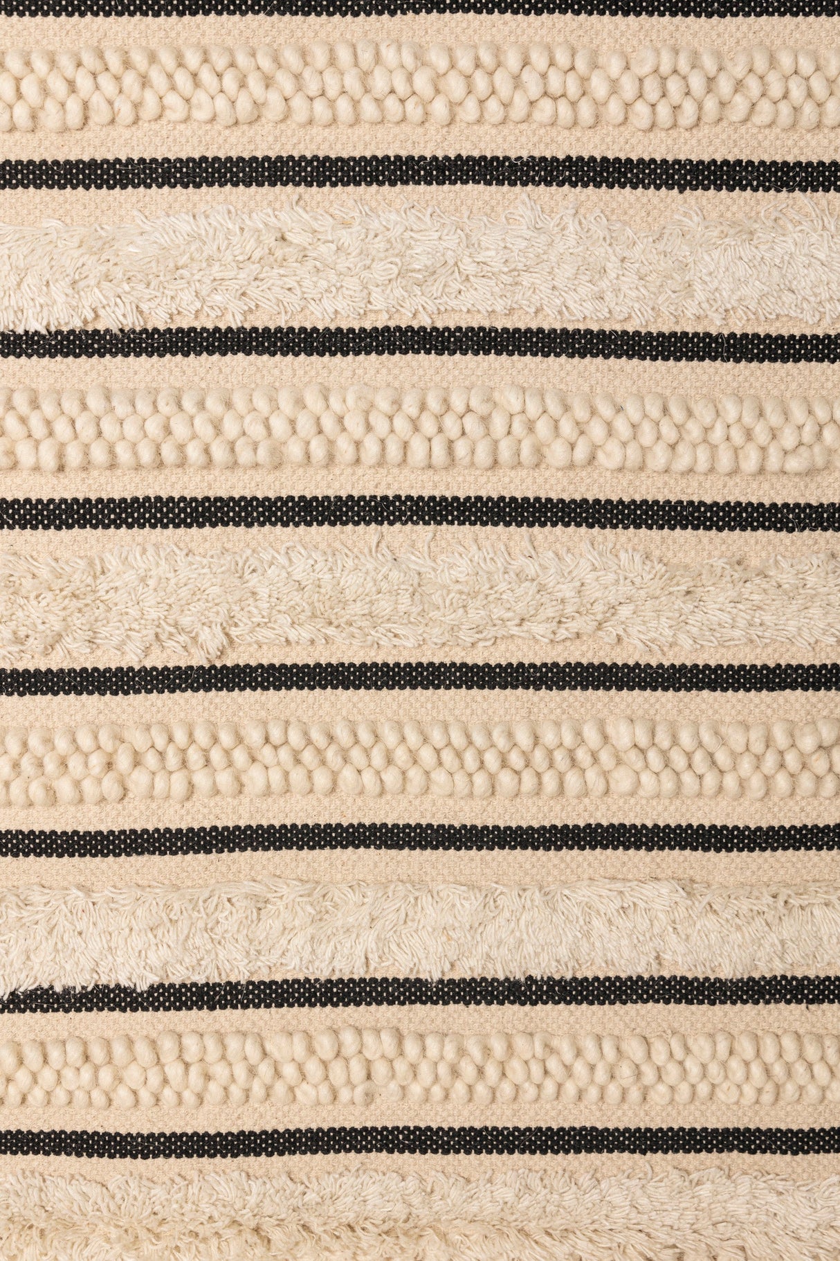 Kasba Handwoven Wall Tapestry 30" x 50" - Ivory & Black