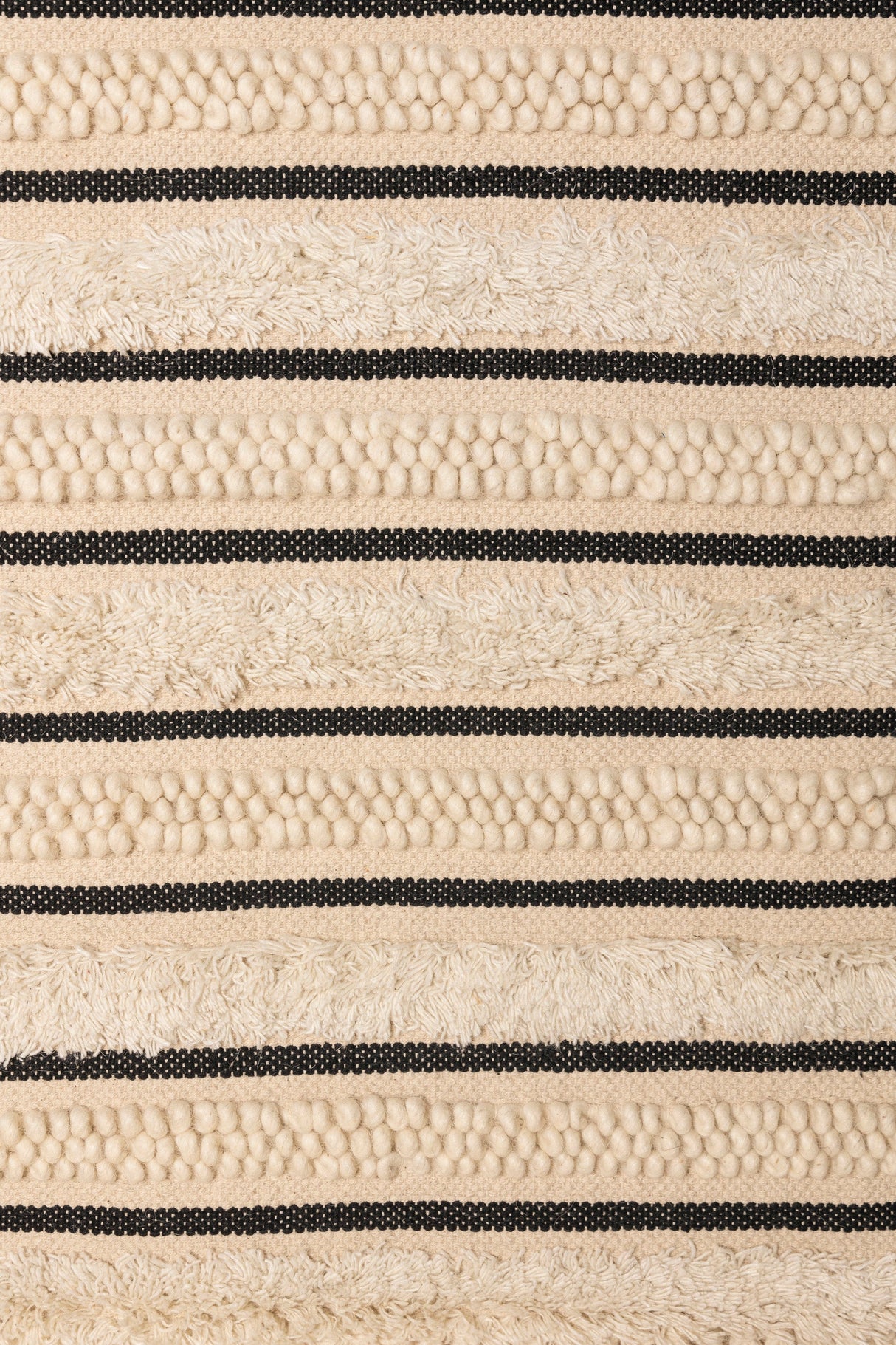 Kasba Handwoven Wall Tapestry 30" x 50" - Ivory & Black - Sumiye Co