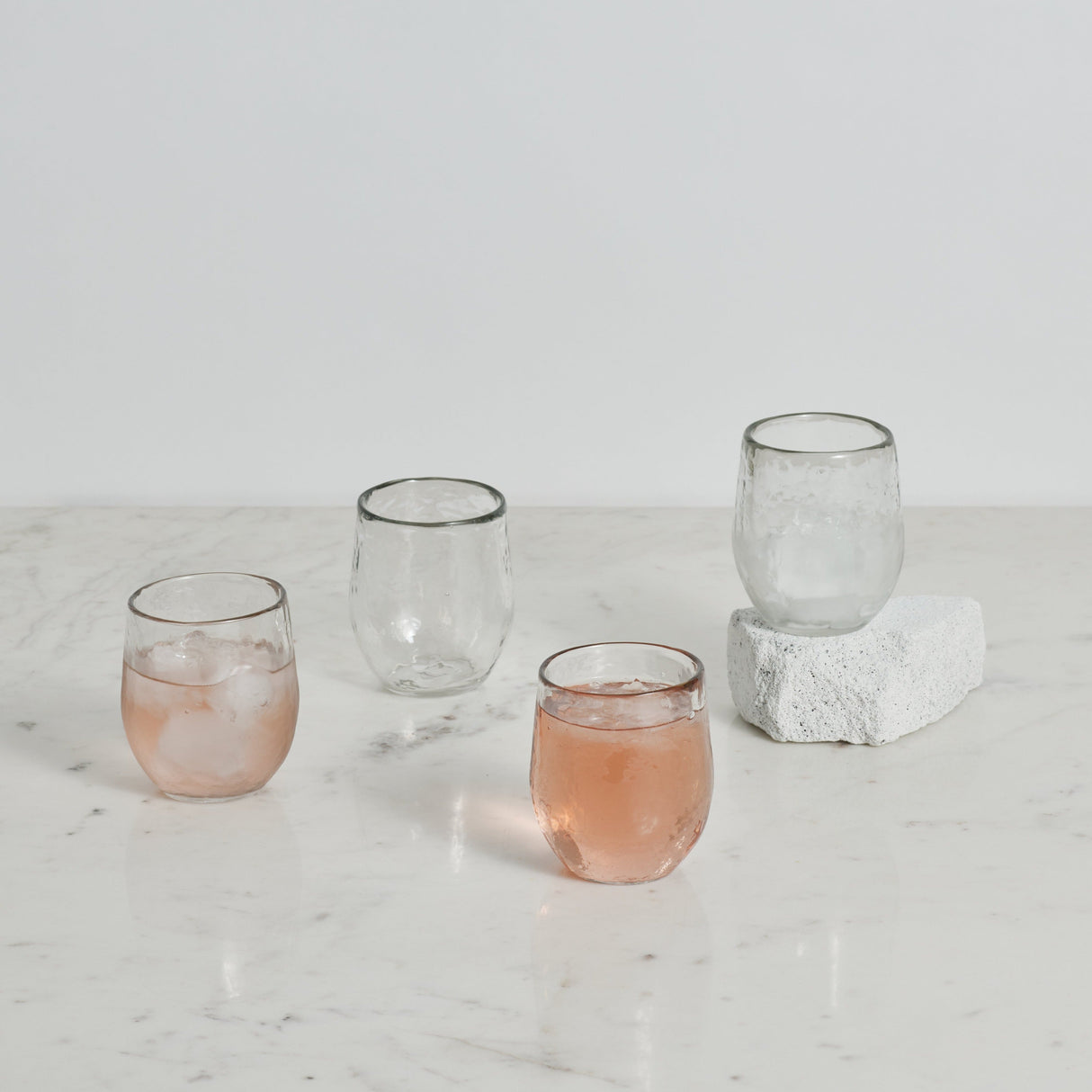 Pebbled Spirits Glasses Set of 4