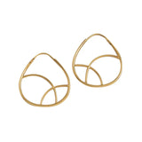 Geometric Gold Hoop Earrings-0