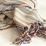 Casablanca Sustainable Striped Turkish Towel / Blanket Beige