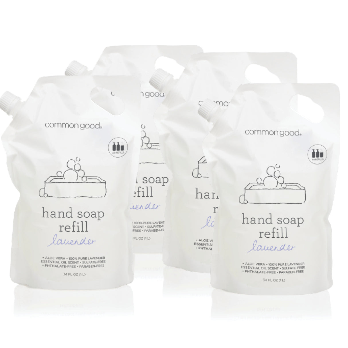 Hand Soap Refill Pouch, 34 Fl Oz