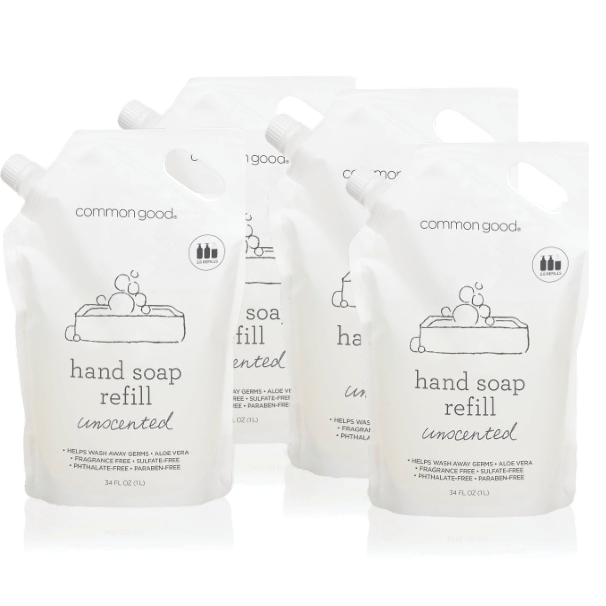 Hand Soap Refill Pouch, 34 Fl Oz