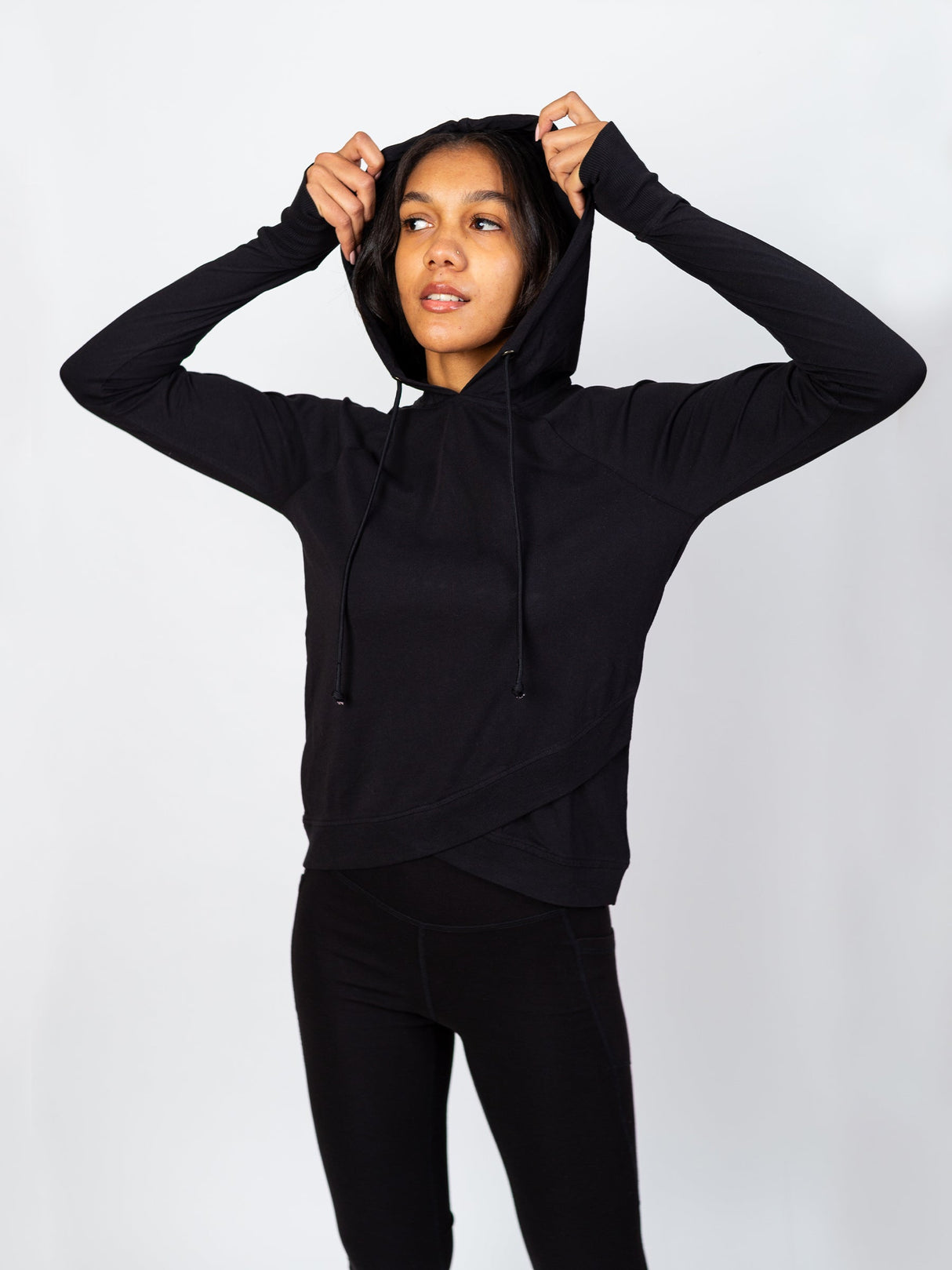 Cross-Crop Hoodie Eclipse