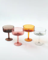 Coupe Cocktail Glasses - Smoke - Set of 4