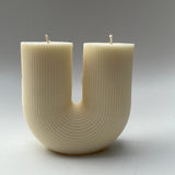 Aaram Lux 'The U Ribbed' Decorative Candle | Soy Wax - Sumiye Co