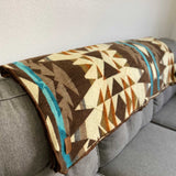 Alpaca Wool Reversible Blanket - Cowboy 90" x 78” - Sumiye Co