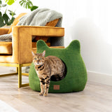 Whimsical Cat Ear Cave Bed - Forest Green - Sumiye Co