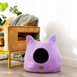 Whimsical Cat Ear Cave Bed - Lilac Purple - Sumiye Co