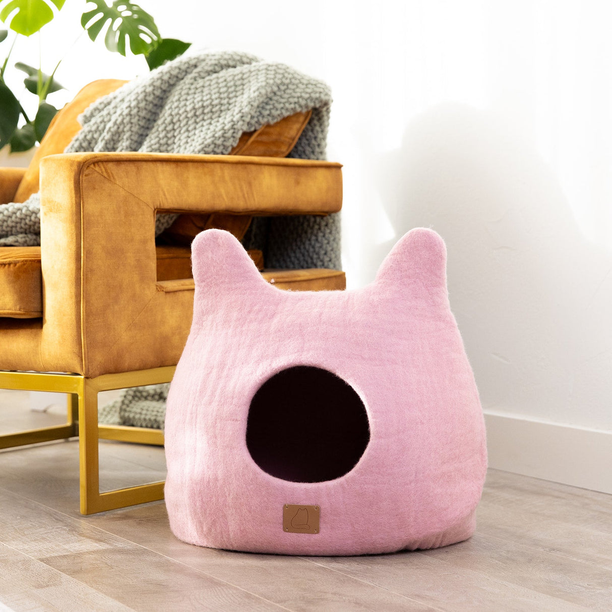 Whimsical Cat Ear Cave Bed - Valentine Pink - Sumiye Co