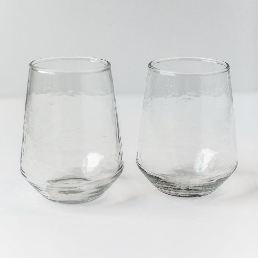 Glass Water Tumbler - Clear - Set of 4