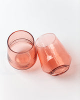 Glass Water Tumbler - Blush - Set of 4