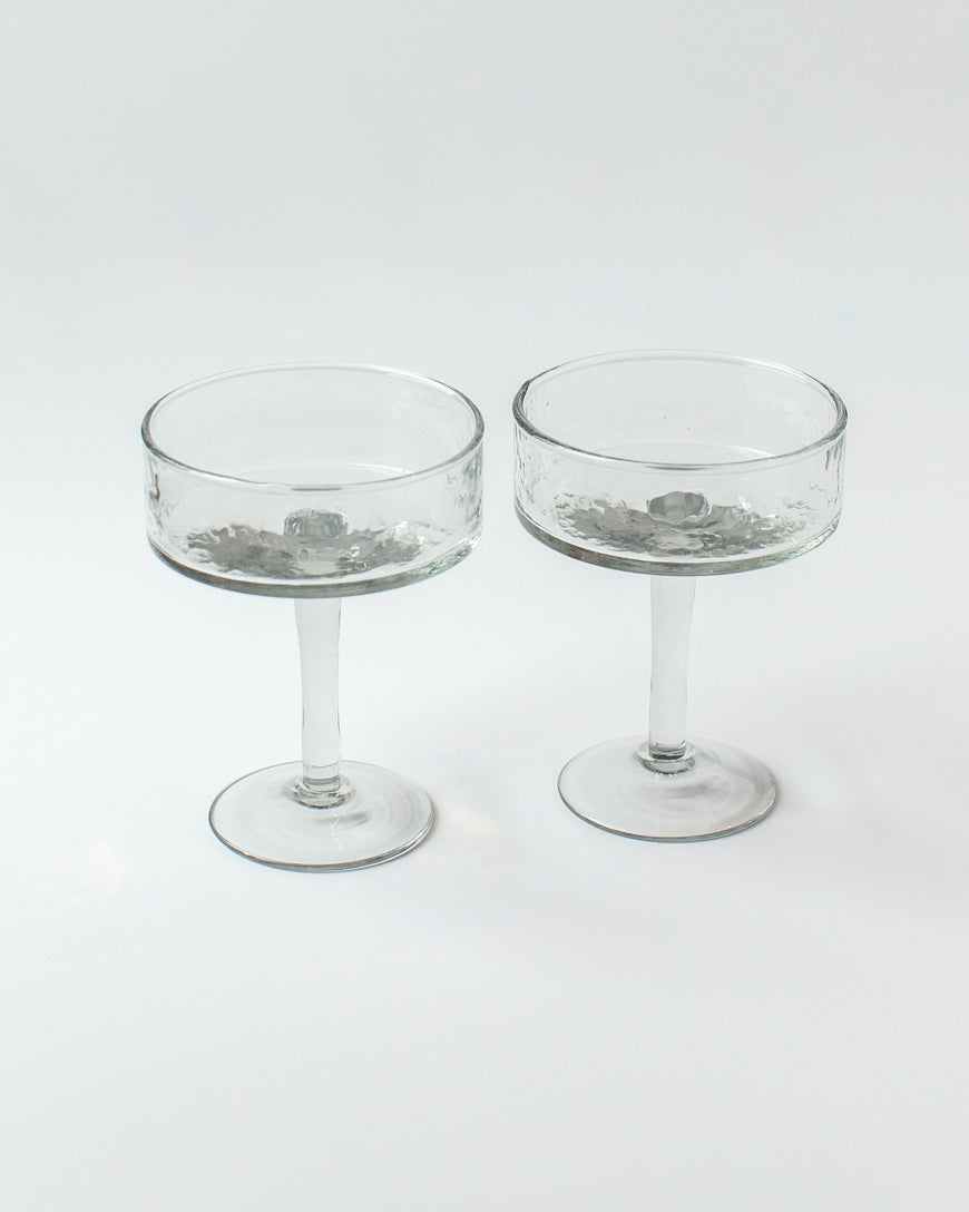 Coupe Cocktail Glasses - Clear - Set of 4 - Sumiye Co