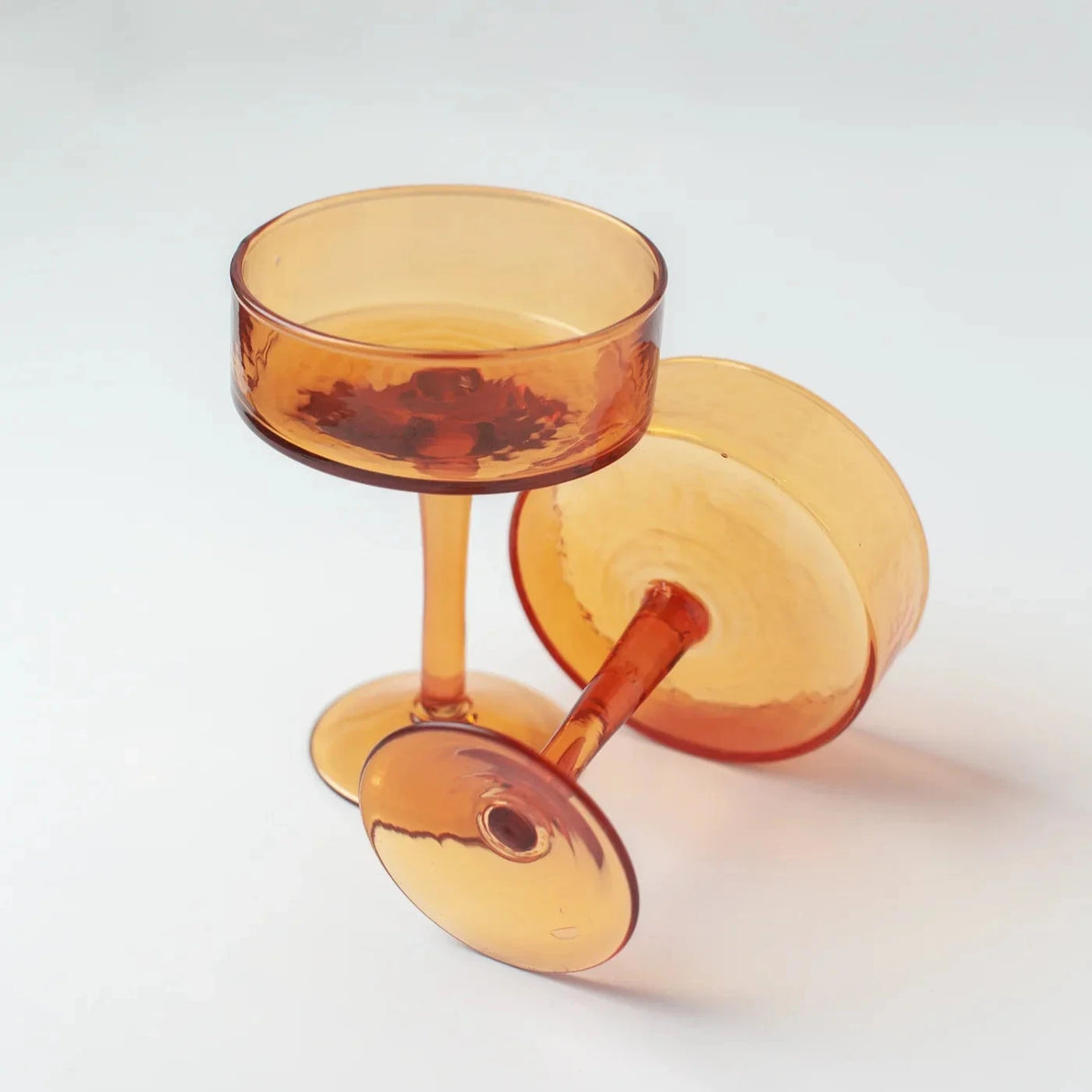 Coupe Cocktail Glasses - Amber - Set of 4