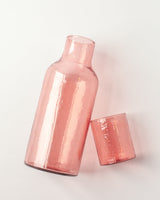 Glass Carafe & Drinking Glass - Blush