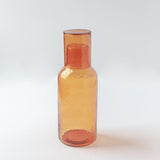 Glass Carafe & Drinking Glass - Amber