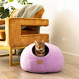 Premium Felted Wool Cat Cave Bed - Lilac Purple - Sumiye Co