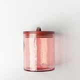 Glass Small Canister + Wooden Lid - Blush