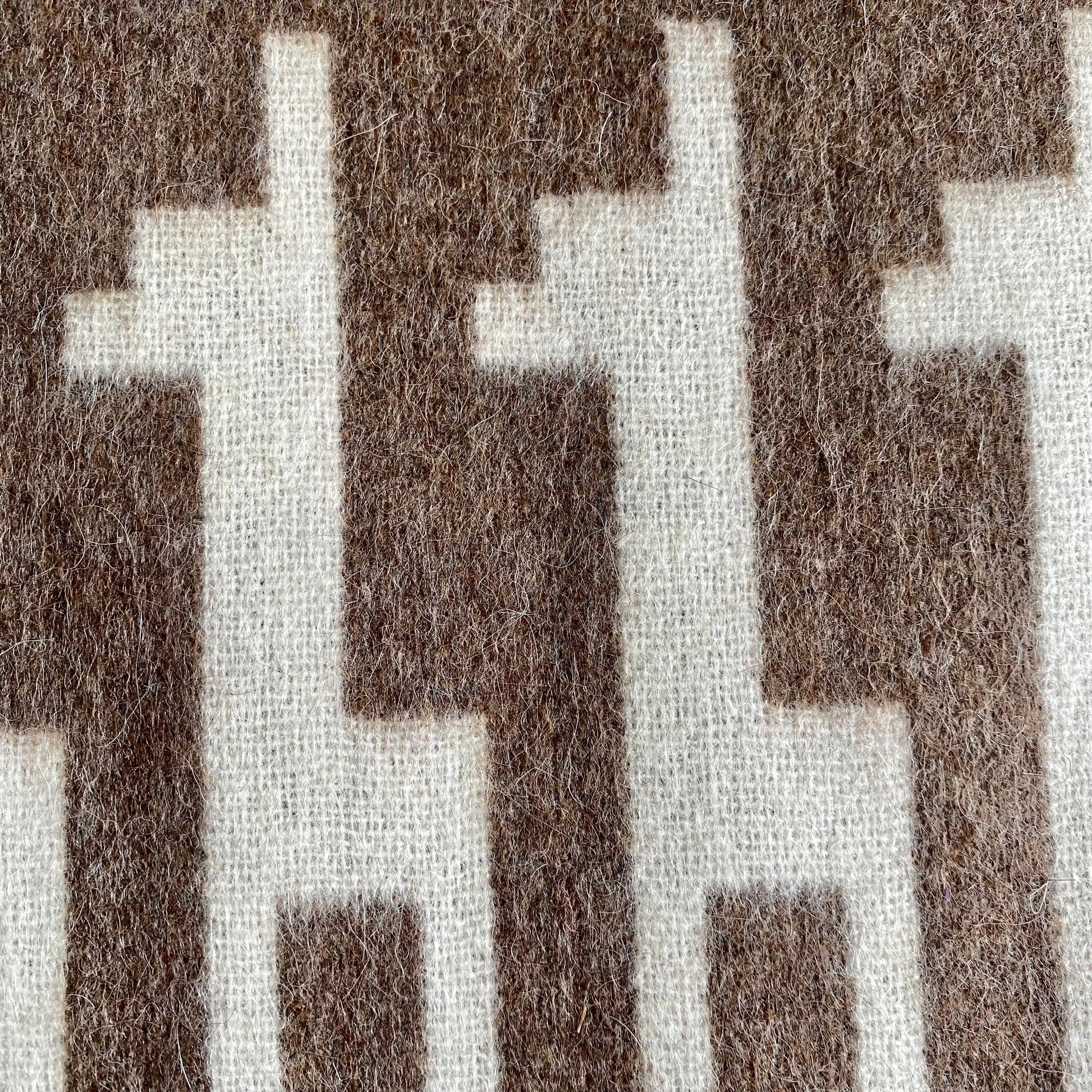 Alpaca Wool Throw Blankets - Alpaca Design 72" x 56" - Sumiye Co