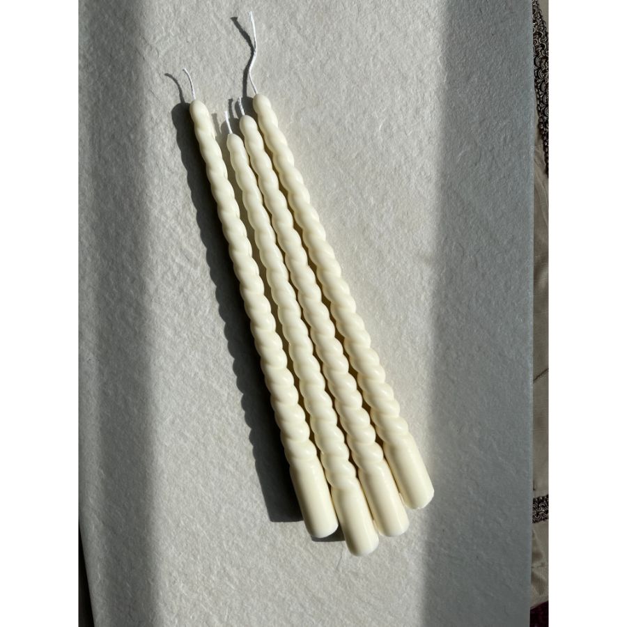 Spiral Taper Candles Set of 2 - 100% Soy wax