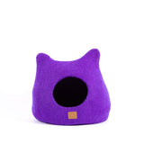 Whimsical Cat Ear Cave Bed - Plum Purple - Sumiye Co