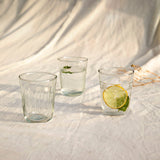 Etched Short Glasses Set of 6