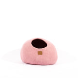 Premium Felted Wool Cat Cave Bed - Valentine Pink - Sumiye Co