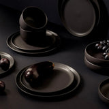 Tunisian 12pc Dinnerware Set - Matte Black