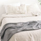 Stone Washed Linen Throw - Oyster