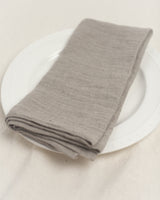 Stone Washed Linen Napkins, Flax - set of 4 - Sumiye Co