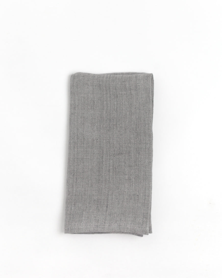 Stone Washed Linen Napkins, Oyster - set of 4 - Sumiye Co