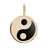 Large Black Enamel Yin Yang Pendant - Sumiye Co