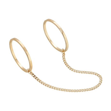 Celeste Double Chain Rings - Sumiye Co