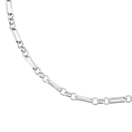 3.4mm Small Multi Link Silver Chain Anklet - Sumiye Co