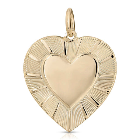 Curb Chain & Heart Pendant Necklace - Sumiye Co