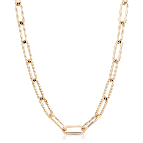 6.5mm Large Elongated Link Chain Necklace - Sumiye Co