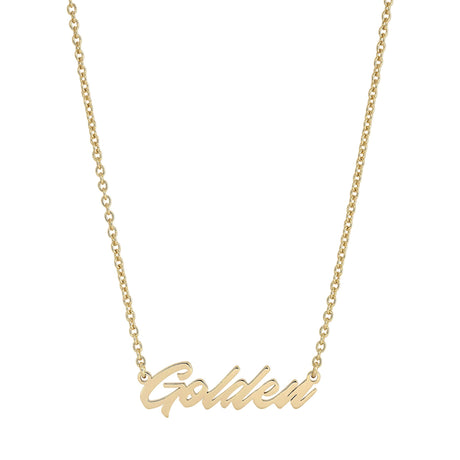 'Golden' Script Necklace - Sumiye Co