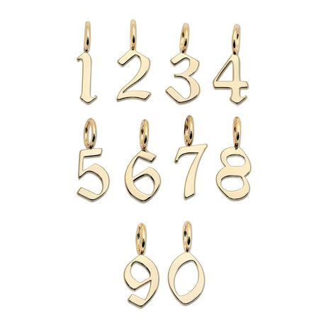 Gothic Numbers Pendants - Sumiye Co