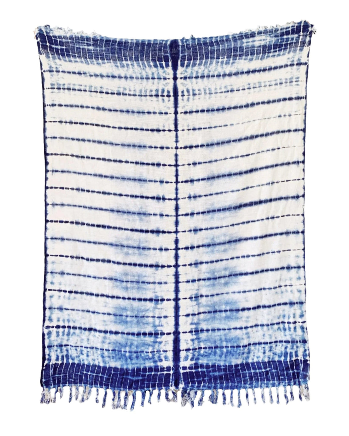 Indigo Shibori Throw - Spine