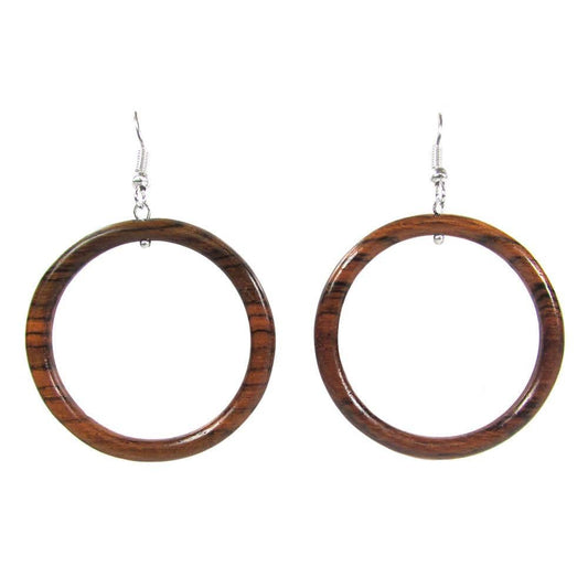 Wood Hoop Earrings - Sumiye Co