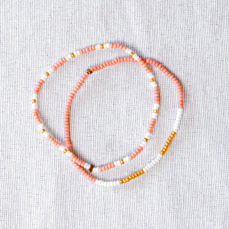 Simple Seed Bead Bracelets - Set of 2 - Sumiye Co