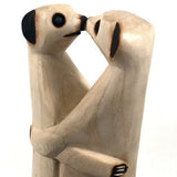 Hand Carved Standing Meerkat - Lovers Pair